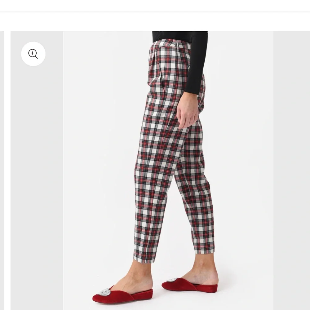 NWT Hunter Bell Melina‎ Plaid Cigarette Wool Pant Size 4